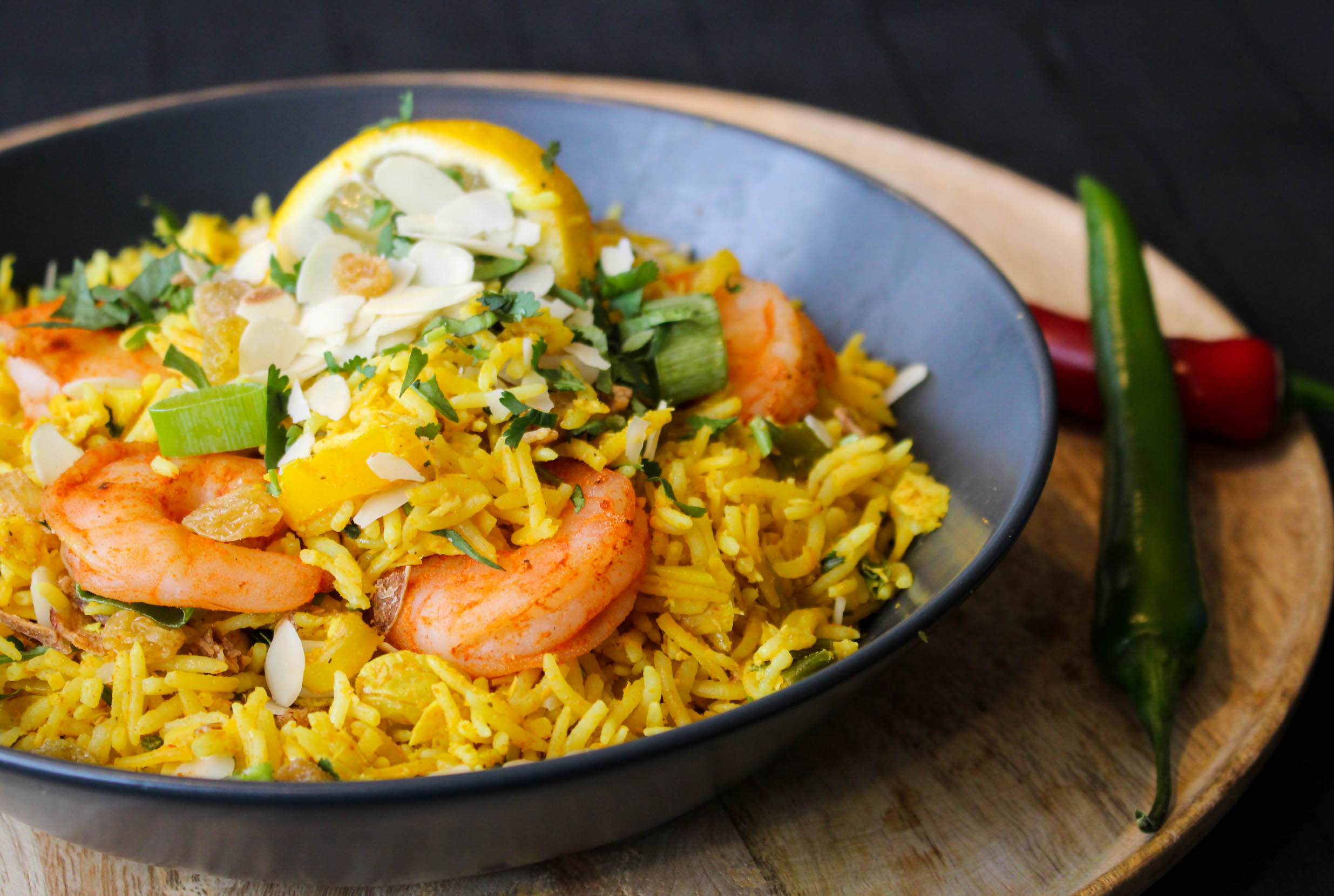 Jhinga biryani bij Besteldesk.nl