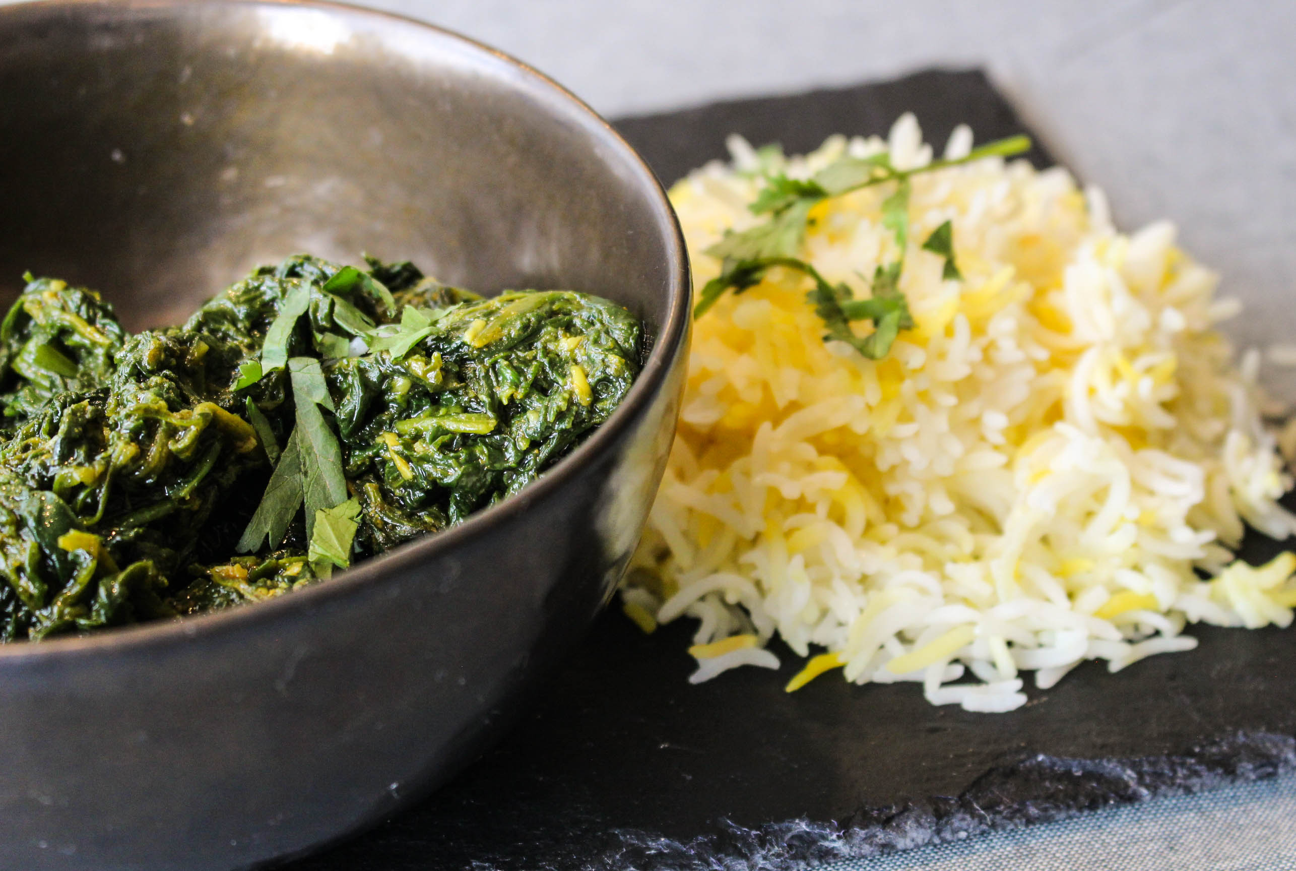 Indian vegan saag bij Besteldesk.nl