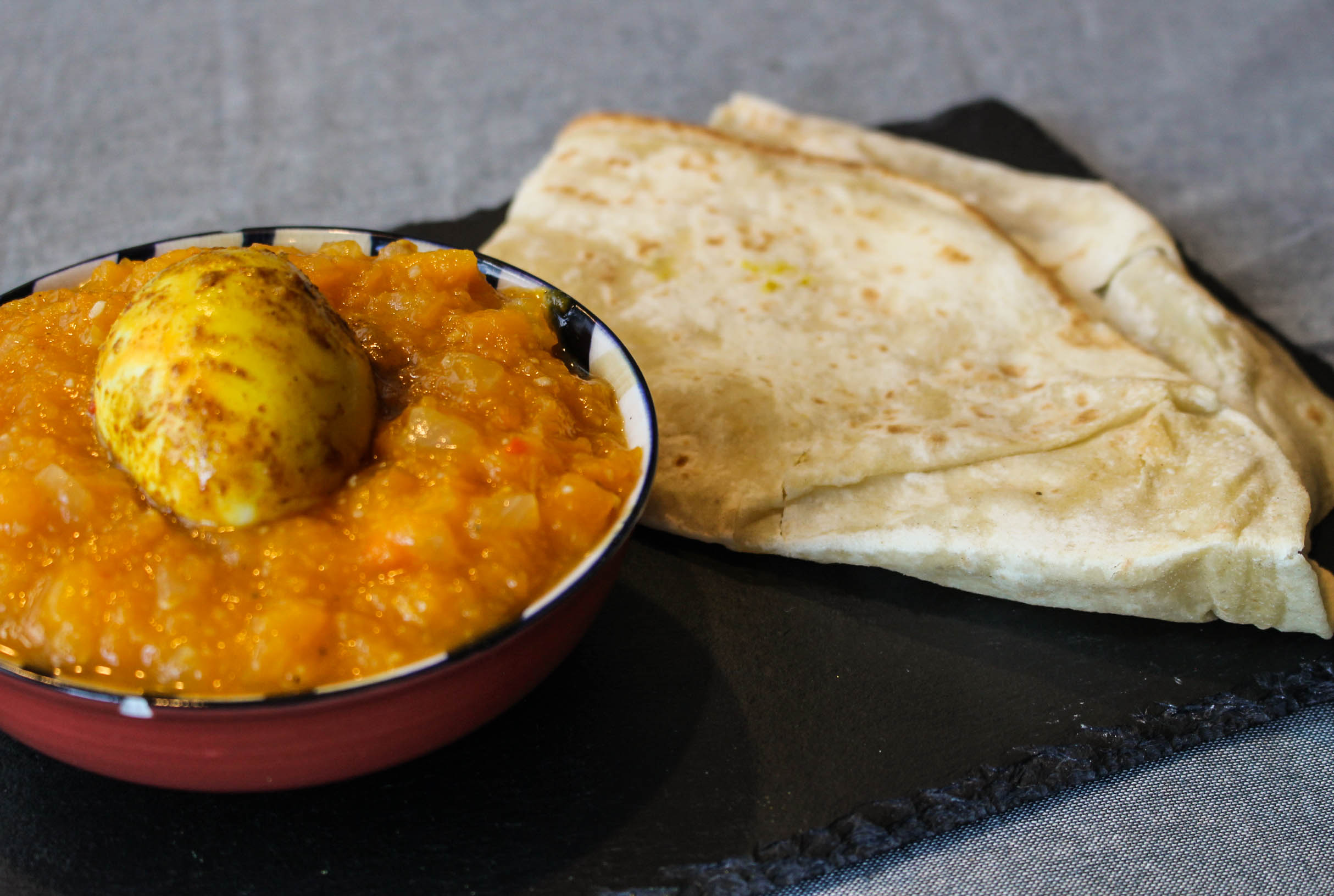 Roti vegetarisch met pittige pompoen bij Besteldesk.nl